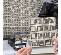 Juego de 10 pegatinas de mosaico para mejorar tu baño y cocina con una elegante decoración de pared (MSC124)