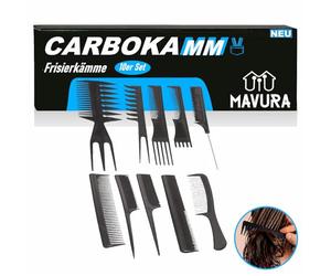 Juego de 10 peines de fibra de carbono