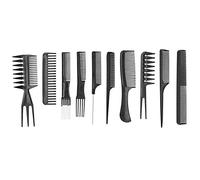 Juego de 10 peines para el cabello, peines profesionales de peluquería, material de polipropileno, herramientas de peinado para el cuidado del cabello, dientes suaves para un estilo sin enredos