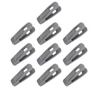 Juego de 10 Perchas de Terciopelo Gris Flocado para Pantalones Con Clips para Calcetines