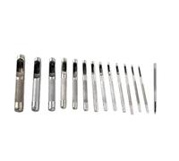Juego de 10 perforadoras de cuero para manualidades de 1 a 10 mm, kit de perforación hueco de acero 45# para hacer agujeros de lona, herramientas de perforación de cinchas, corte de juntas, vinilo
