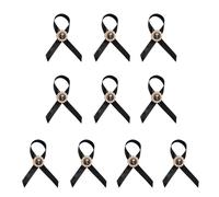 Juego De 10 Piezas Broche De Cinta Clásico Accesorio Para Pecho Grapa De Guardarropa Elegante Servicio Conmemorativo Pin De Solapa Funerario Accesorio De Cinta Sin Rasguños