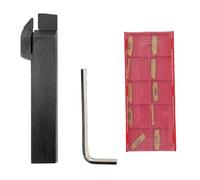 Juego de 10 piezas de carburo de ranurado y separación (MGMN200) con soporte para herramientas de torno MGEHR2020-2 de 20 mm, construcción de acero de aleación, para torneado de metal y madera