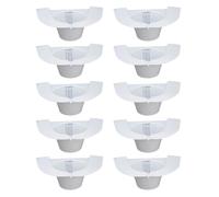 Juego de 10 piezas de colección de muestras de orina simple para verter gorros, tazas de orina, sombrero colector de orina con escala de medición para inodoros