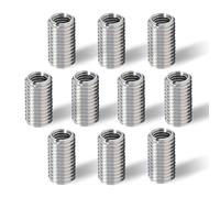 Juego de 10 piezas de rosca m6 a m4,15 mm de acero inoxidable, rosca M6 a M4, adaptador de rosca, casquillo de rosca m6 m4, tuerca atornillada, manguito roscado, casquillos roscados, juego de
