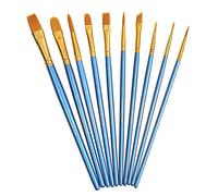 Juego de 10 pinceles de nailon para pintura corporal, acuarela, acrílico y pintura al óleo.