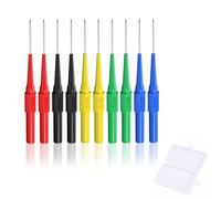 Juego de 10 pines de prueba de plomo versión de 0,7 mm, pines de sonda para reparación de automóviles y pruebas de multímetro eléctrico de laboratorio (rojo, azul, negro, amarillo y verde)