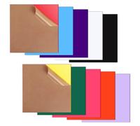 Juego de 10 placas de vidrio acrílico de 3 mm de grosor, plexiglás de colores, 20 x 20 cm, placas acrílicas de colores para corte láser y grabado para manualidades y manualidades (paquete de 12