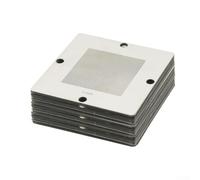 Juego de 10 plantillas de acero para BGA para aplicaciones de matriz de rejilla de bolas de soldadura con tamaños de apertura que van desde 0,3 mm a 0,76 mm (80 x 80)