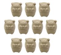 Juego de 10 pomos de cerámica de cerdo colorido para cajones, tiradores de cajones de animales para habitación de niños, manijas para armarios de bricolaje, armarios, aparadores, pomos de puerta para