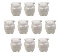 Juego de 10 pomos de cerámica de cerdo colorido para cajones, tiradores de cajones de animales para habitación de niños, manijas para armarios de bricolaje, armarios, aparadores, pomos de puerta para