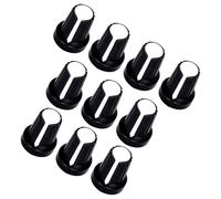 Juego de 10 pomos de control de guitarra ABS redondos, tapas de plástico para volúmenes precisos, afinación de tono en guitarras eléctricas, tapas de potenciómetro de guitarra de instalación rápida