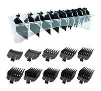 Juego de 10 protectores cortaúñas para Wahl Babyliss FX870 y más (negro), guías de repuesto (1/16 a 1 pulgada) con organizador