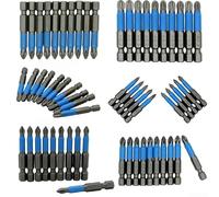 Juego de 10 puntas de destornillador magnéticas de 50 mm antideslizantes para Phillips Pozidrive PH1 PH2 PH3 PZ1 PZ2 PZ3 9255 herramientas manuales profesionales de aleación de acero (PZ3)
