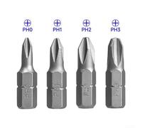 Juego de 10 puntas de destornillador magnéticas de aleación de acero en PH0, PH1, PH2, PH3 con 25 mm de longitud para varios proyectos de bricolaje y profesionales (PH3)