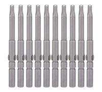 Juego de 10 Puntas de Destornillador Magnéticas Fuertes, Acero Aleado S2, 60 mm, 5 mm de Vástago - Alta Dureza, Resistente a la Corrosión, Ideal para Trabajo Eléctrico y Uso