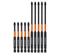 Juego de 10 puntas de destornillador magnéticas PH2 de alta resistencia para un uso eficaz con herramientas eléctricas