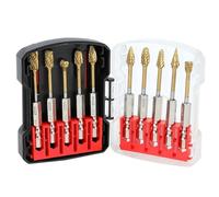 Juego de 10 rebabas de carburo de vástago de 1/4 pulgadas para molienda y desbarbado de metal, madera y piedra