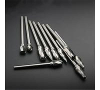 Juego de 10 rebabas de carburo de vástago de 1/8 pulgadas para aluminio y metal con soporte de herramientas, compatible con amoladoras y herramientas giratorias, diámetro de vástago de 3 mm