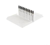 Juego de 10 rebabas giratorias de carburo para tallar, desbarbar, moler y pulir de metal y madera, vástago de 3 mm, 6 mm de diámetro, diseño de doble corte (g)