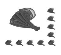 Juego de 10 redecillas para el pelo de 5 piezas para hacer cola de caballo, redecilla para tejer pelucas, accesorios para el cabello, color negro, longitud de 19,2 cm
