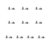 Juego de 10 remaches de moda para manualidades en cuero, para cuello de cinturón, adecuados para estilos punk y gótico, ropa y accesorios, decoración de ropa, 2 pointed cones 10x4, como se describe