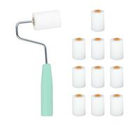 Juego de 10 rodillos profesionales de espuma para pintura de pared, mini rodillo de pintura con mango para pintura de pared y muebles, incluye rodillos de barniz para barniz, ideal para aficiones y
