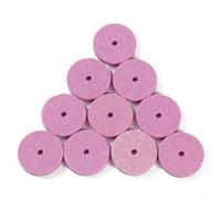 Juego de 10 ruedas abrasivas de 20 mm para amoladora más discos abrasivos de resina esmeril con 2 mm de diámetro interior y 32 mm de grosor y pulido (rosa)