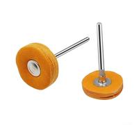 Juego de 10 ruedas de pulido de tela para herramientas rotativas, almohadillas de pulido para joyas, equipos de cavidad de metal y tubos decorativos de acero inoxidable (amarillo)