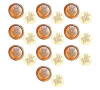 Juego de 10 sellos encerados con cabeza de latón para sobres, invitaciones de boda