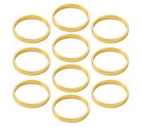 Juego de 10 servilleteros dorados de lujo para presentación delicada de mesa