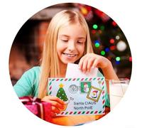 Juego de 10 sobres de fieltro para escribir a Papá Noel, complemento perfecto para la decoración de tu árbol de Navidad (blanco)