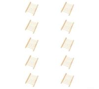 Juego de 10 soportes de jabón de madera para uso en baño y ducha con bandeja de jabón de drenaje para uso doméstico práctico