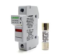 Juego de 10 soportes fusibles fotovoltaicos solares enlace fusible con luz indicadora LED 1000V 10A 12A 15A 20A 30A(15A)