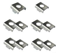 Juego de 10 soportes verticales de ruedas de entrenamiento de hierro para bicicletas juveniles, soporta 23 mm y 25 mm de montaje de junta de placa de montaje