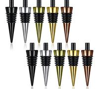 Juego de 10 tapones de botella con poste roscado de metal para vino, accesorios para proyectos de bricolaje de torneado de madera