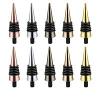 Juego de 10 tapones de botella en blanco con insertos de metal roscados para vino, herrajes para proyectos de bricolaje de torneado de madera.