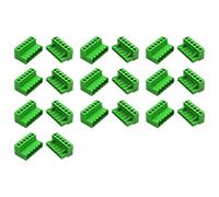 Juego de 10 tapones de rosca de 5,08 mm de paso de 2/4/6/8 pines en PCB conector de bloque erminal enchufable macho y hembra, fácil de usar, macho y hembra
