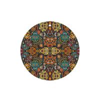 Juego de 10 tarjetas ambientadoras coloridas con estampado de calaveras de azúcar, hojas colgantes perfumadas para coche, juego de ambientador para decoración de coche