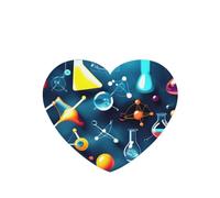 Juego de 10 tarjetas ambientadoras con diseño abstracto de ciencia, química, para decoración de coche