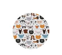 Juego de 10 tarjetas ambientadoras con diseño de caras de gato y perro, diseño de bulldog y beagle, labrador, para decoración de coche