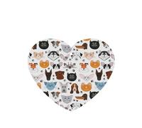 Juego de 10 tarjetas ambientadoras con diseño de caras de gato y perro, diseño de bulldog y beagle, labrador, para decoración de coche