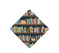 Juego de 10 tarjetas ambientadoras con diseño de gusanos de biblioteca de dibujos animados, hojas colgantes perfumadas para coche, para decoración de coche