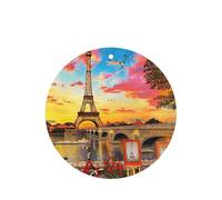 Juego de 10 tarjetas ambientadoras con diseño de la Torre Eiffel de París, para decoración de coche, con aroma a coche
