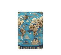 Juego de 10 tarjetas ambientadoras con diseño de mapa de geografía mundial, para decoración de coche, hojas colgantes perfumadas para coche