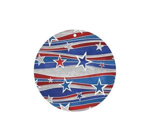 Juego de 10 tarjetas ambientadoras con diseño de rayas patrióticas para el Día de la Independencia, hojas colgantes perfumadas para coche, para decoración de coche
