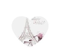 Juego de 10 tarjetas ambientadoras con diseño de torre y bicicleta con estampado de flores, para decoración de coche