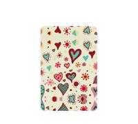 Juego de 10 tarjetas ambientadoras con estampado de corazones coloridos, hojas colgantes perfumadas para coche, para decoración de coche