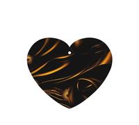 Juego de 10 tarjetas ambientadoras con estampado de fondo negro y dorado, hojas colgantes perfumadas para coche, para decoración de coche