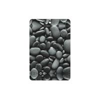 Juego de 10 tarjetas ambientadoras con estampado de guijarros negros, hojas colgantes perfumadas para coche, para decoración de coche